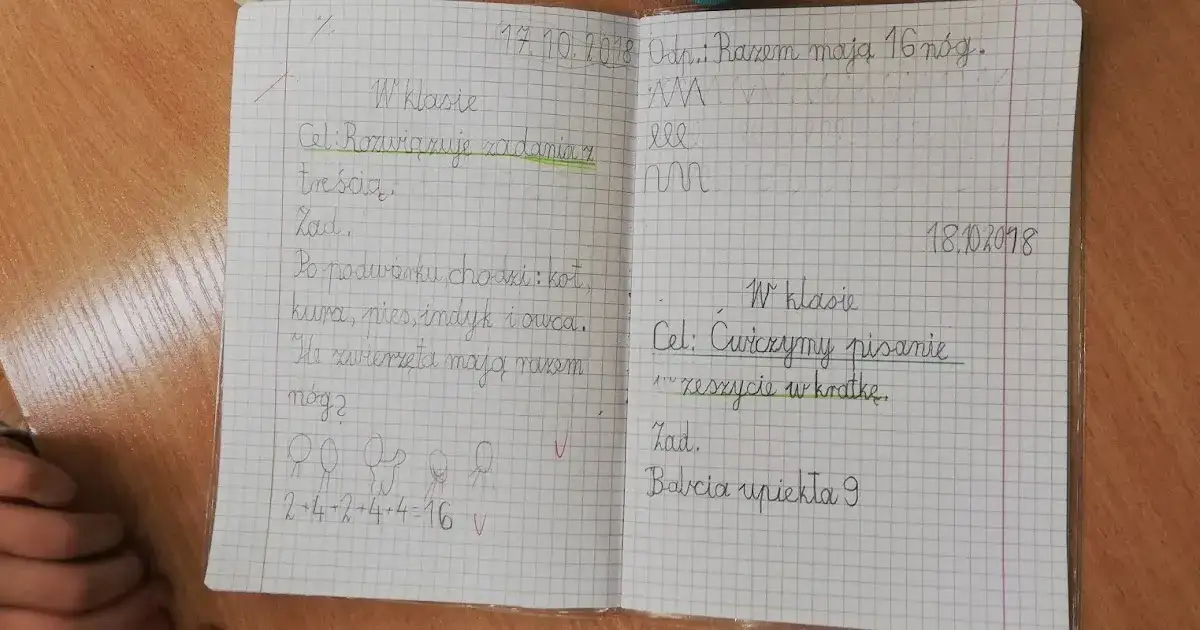 Jak pisać w zeszycie w kratkę, aby notatki były czytelne i estetyczne