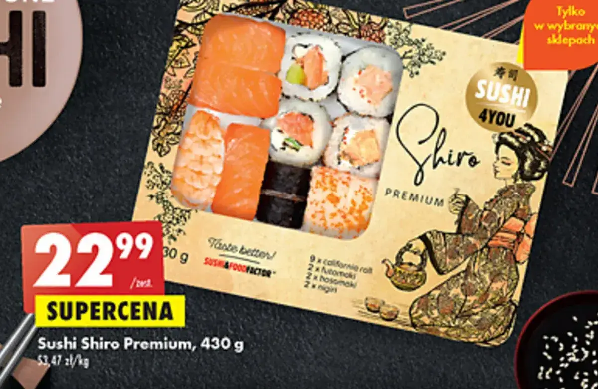 Ile kosztuje sushi w Biedronce? Ceny, promocje i porównania ofert
