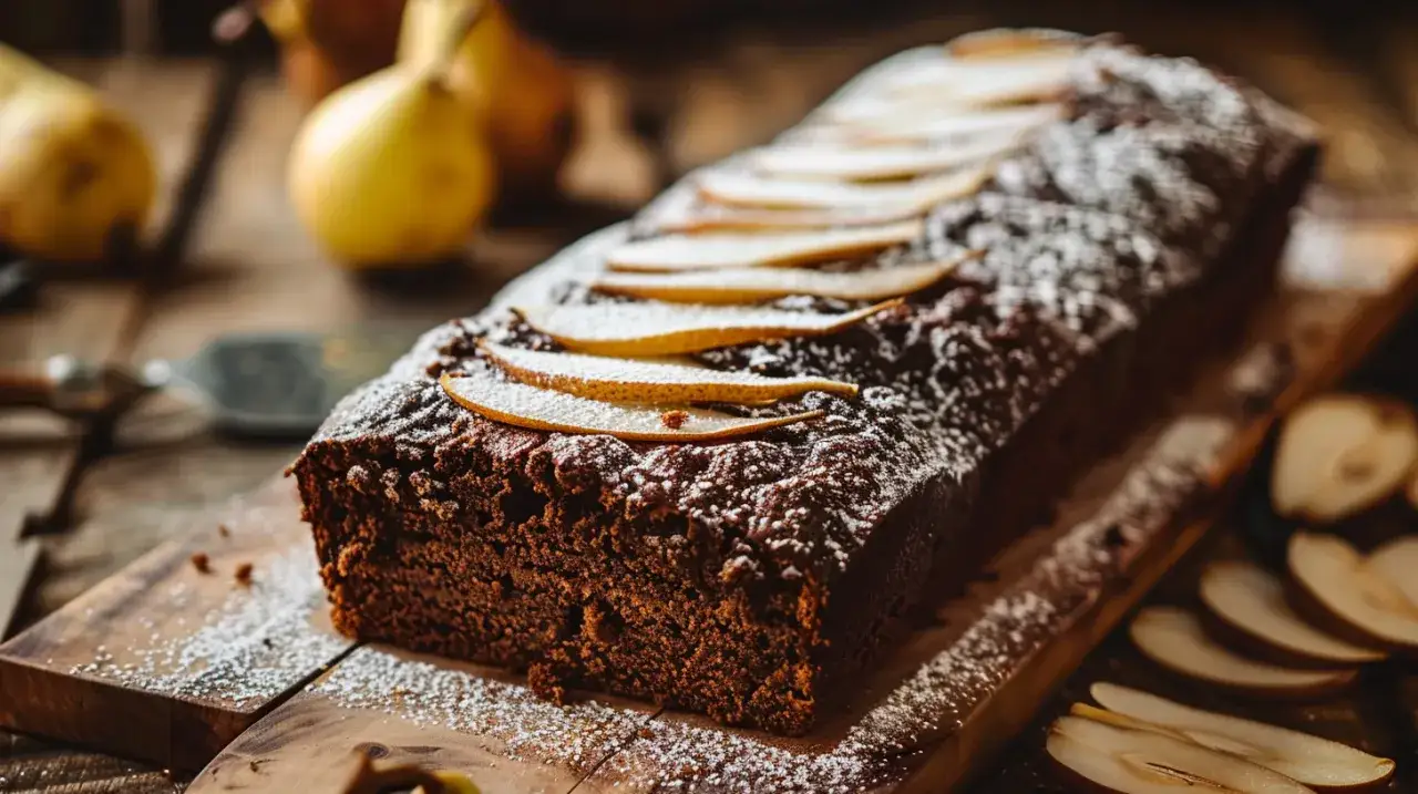 Ciasto czekoladowe z gruszkami - Łatwy przepis na dużą blachę