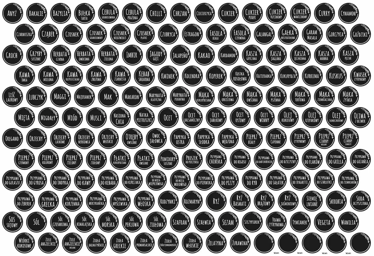 Gdzie kupić naklejki na przyprawy i jak uniknąć nieporządku w kuchni