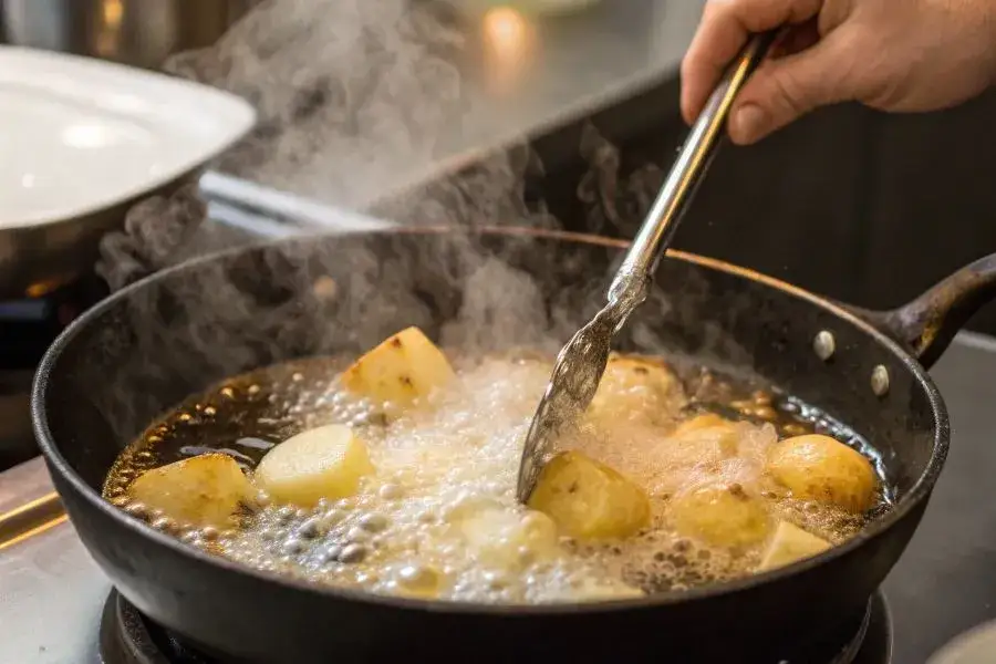 Dlaczego olej się pieni przy smażeniu frytek? Proste rozwiązania