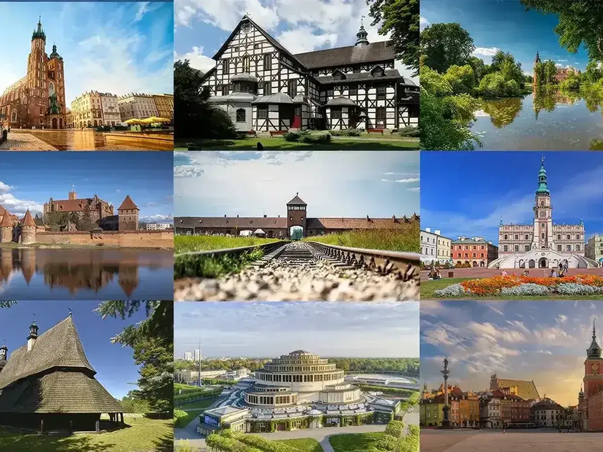 Kraków, Malbork, Auschwitz, Wrocław, Warszawa i inne obiekty UNESCO w Polsce.