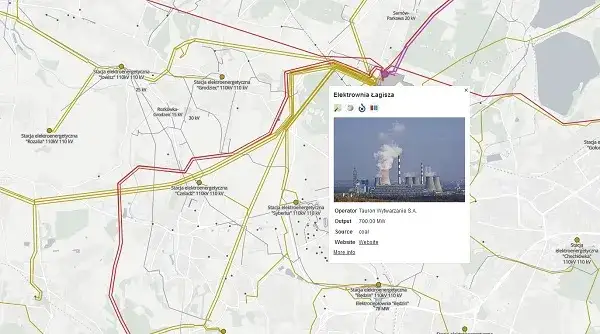 Sieci energetyczne mapa – Infrastruktura i linie przesyłowe Polski