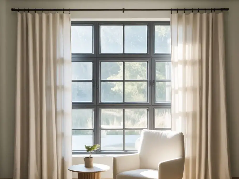 Ile od sufitu powiesić karnisz, aby optycznie powiększyć wnętrze?