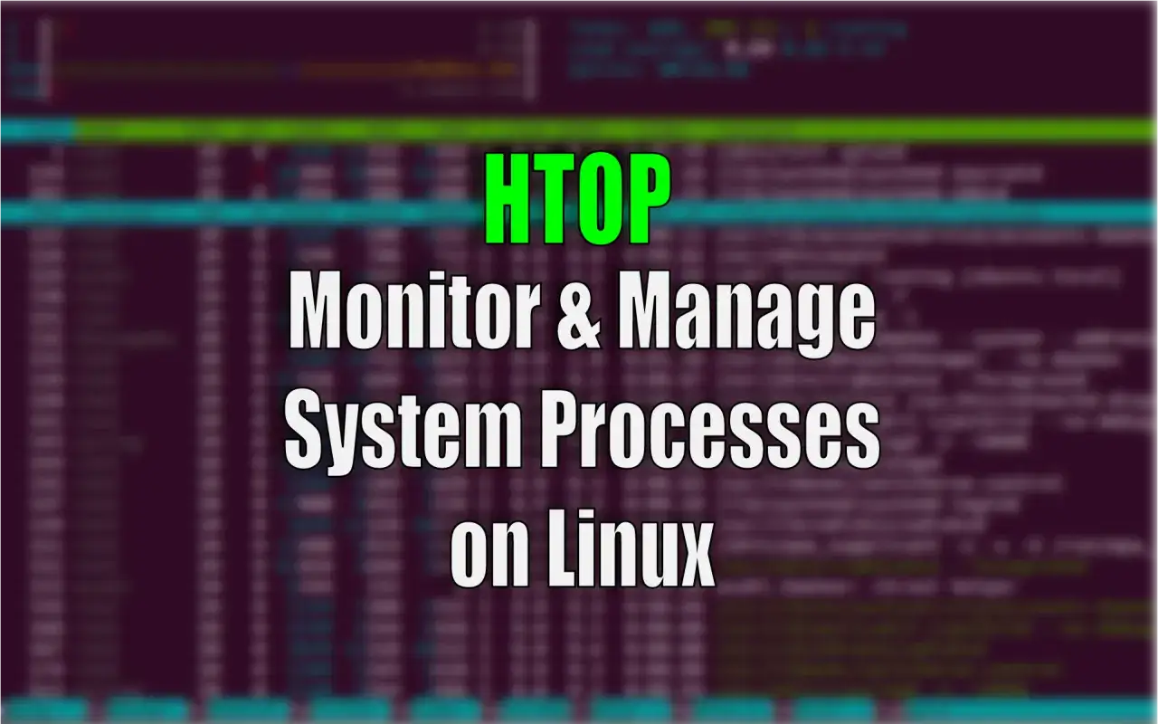 HTOP: Monitoruj i zarządzaj procesami systemowymi na Linuxie. Widok terminala z listą procesów.