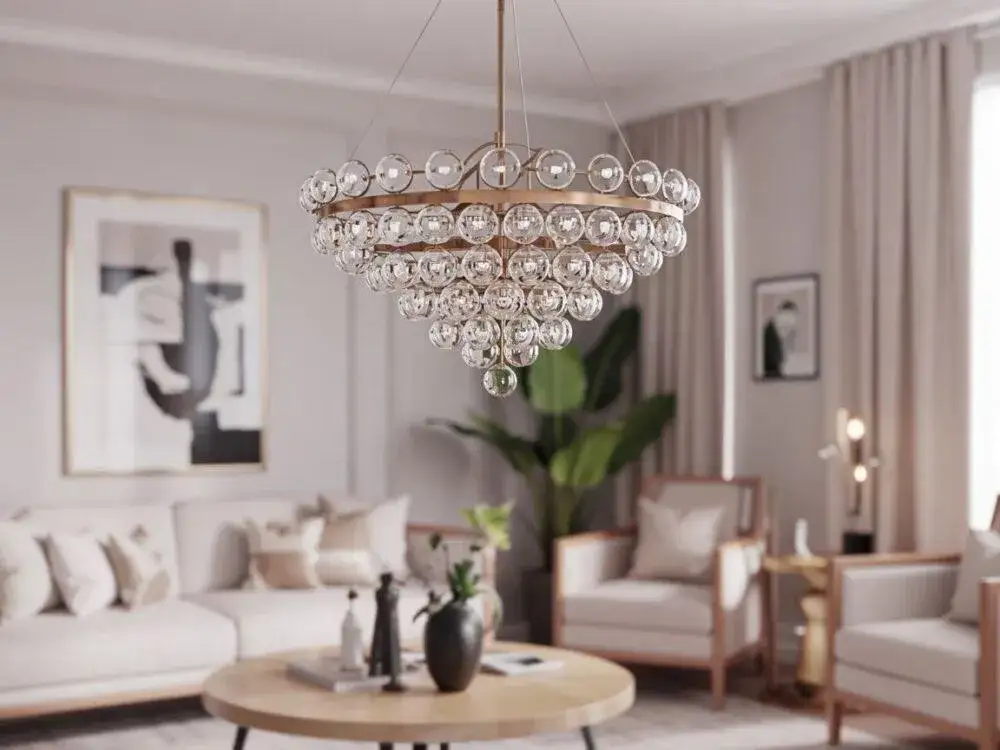 Jaki żyrandol do salonu? Wybierz idealny rozmiar, styl i światło