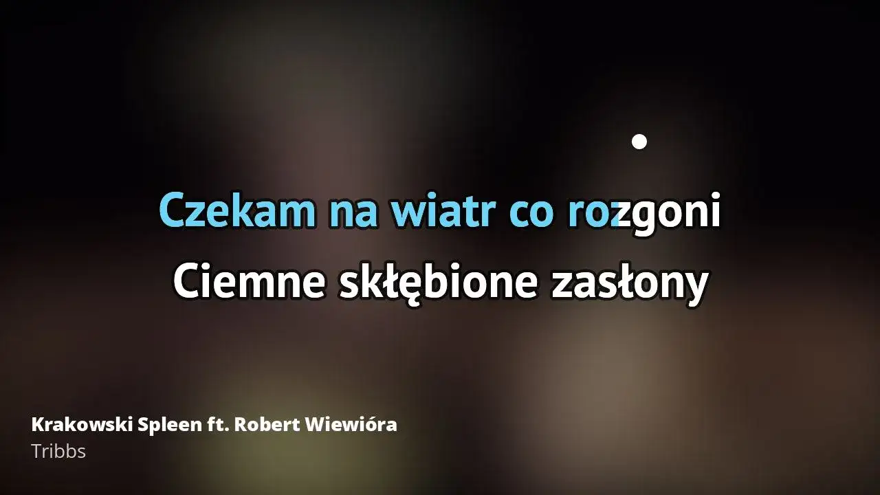 Tekst piosenki czekam na wiatr co rozgoni - Maanam i jego sens