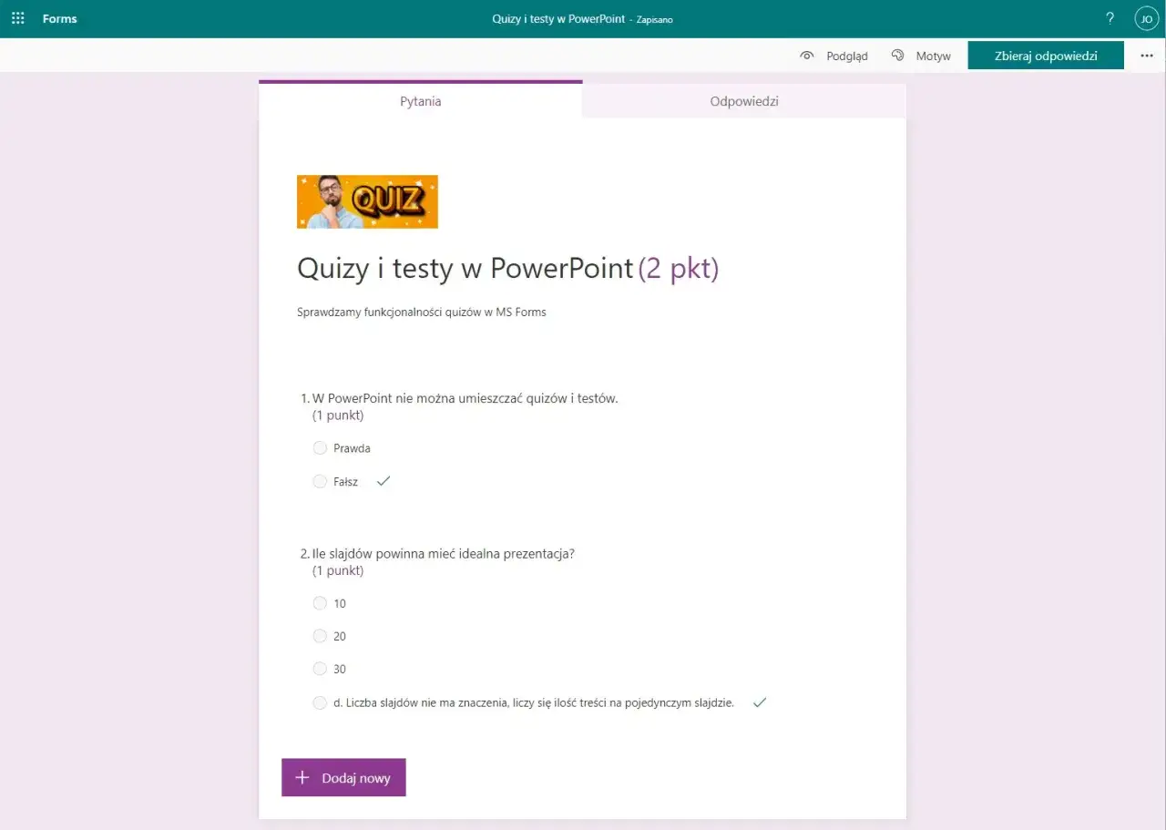 Jak zrobić quiz w PowerPoint i zaangażować uczestników prezentacji