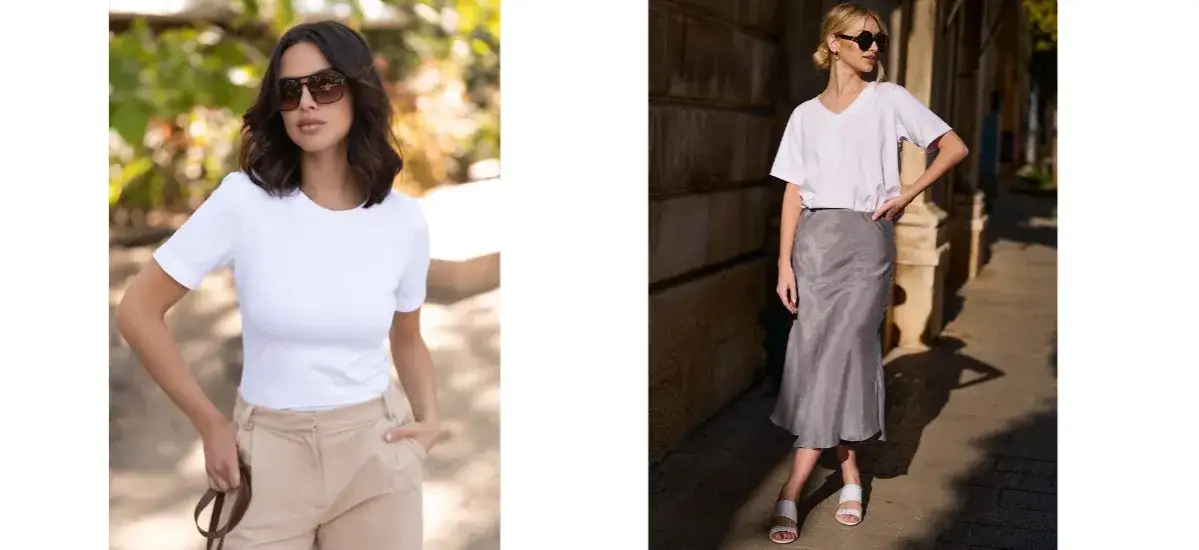 Biały t-shirt stylizacje: 10 pomysłów na modne i stylowe zestawy