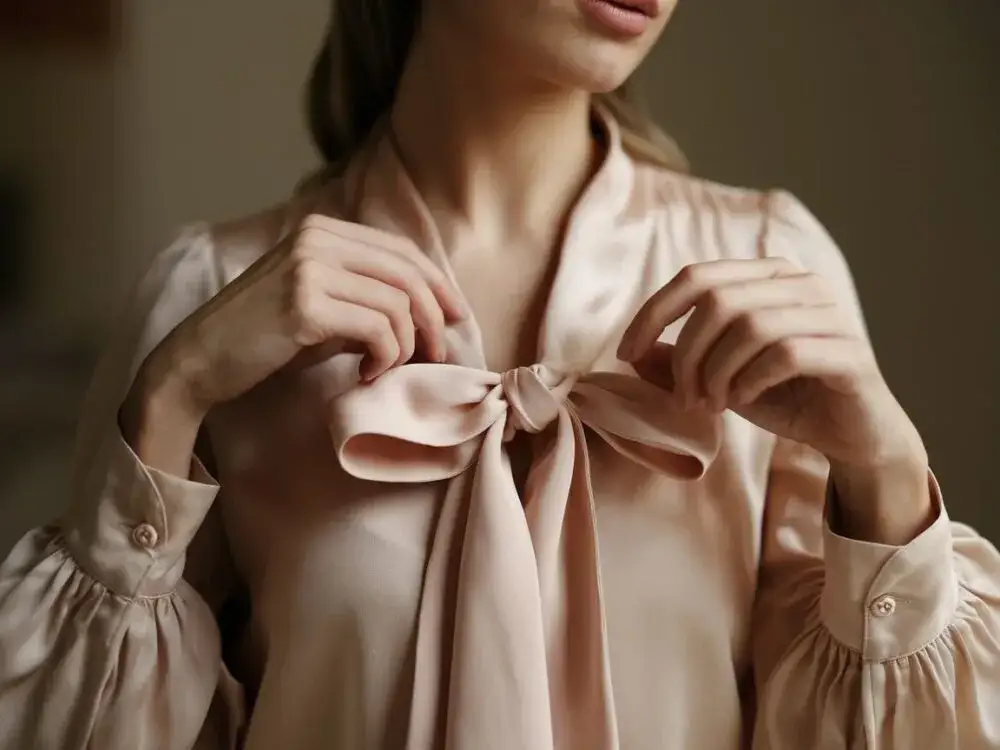Jak ładnie zawiązać kokardę na bluzce, by wyglądać elegancko