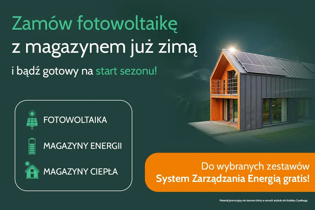 Nowoczesny dom z fotowoltaiką i magazynami energii. System zarządzania energią fotowoltaika w gratisie!