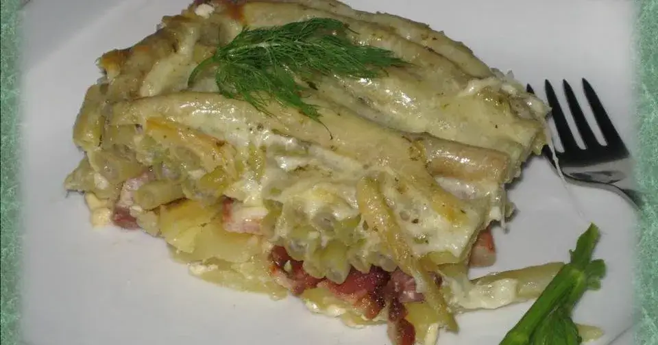 Zapiekanka z fasolką szparagową Ania gotuje - prosty przepis na smaczne danie