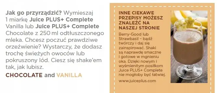Koktajl Juice Plus - odkryj zdrowe składniki i korzyści dla diety