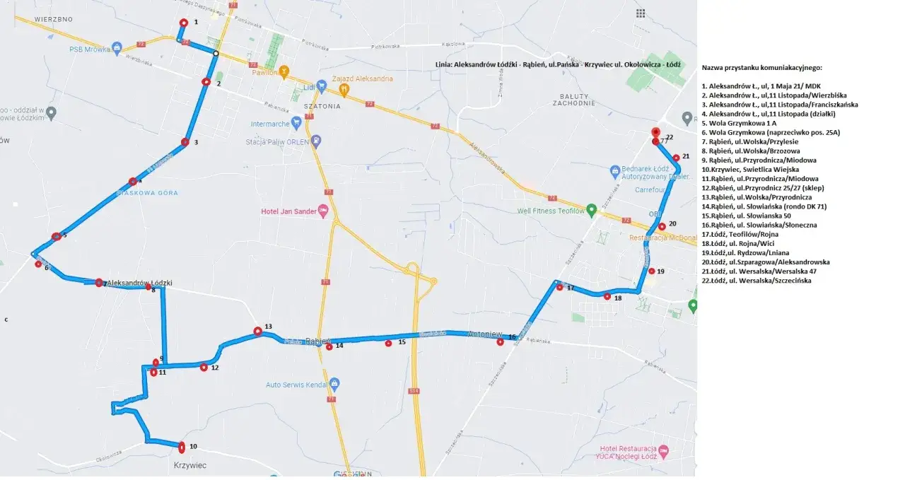 Busy Łódź Fabryczna Dłutów: Rozkład, przewoźnik, jak dojechać?