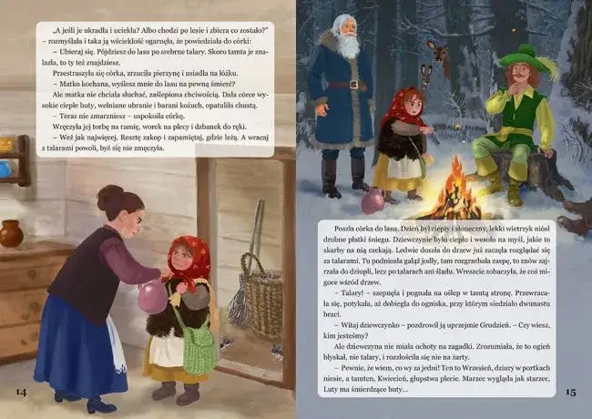 Baśń o 12 miesiącach do druku – kolorowanki i materiały edukacyjne