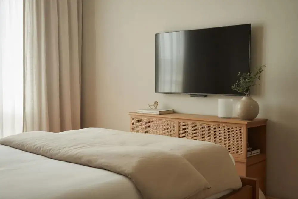 Telewizor w sypialni: Jaka wysokość dla komfortu i zdrowia?