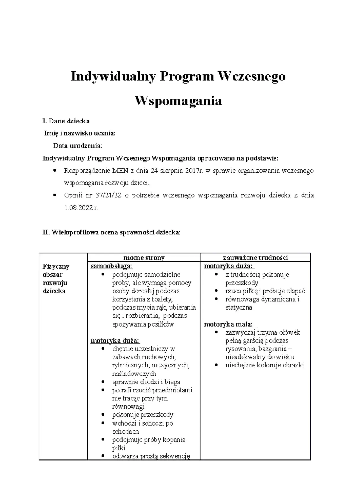 Jak napisać program wczesnego wspomagania rozwoju dziecka skutecznie