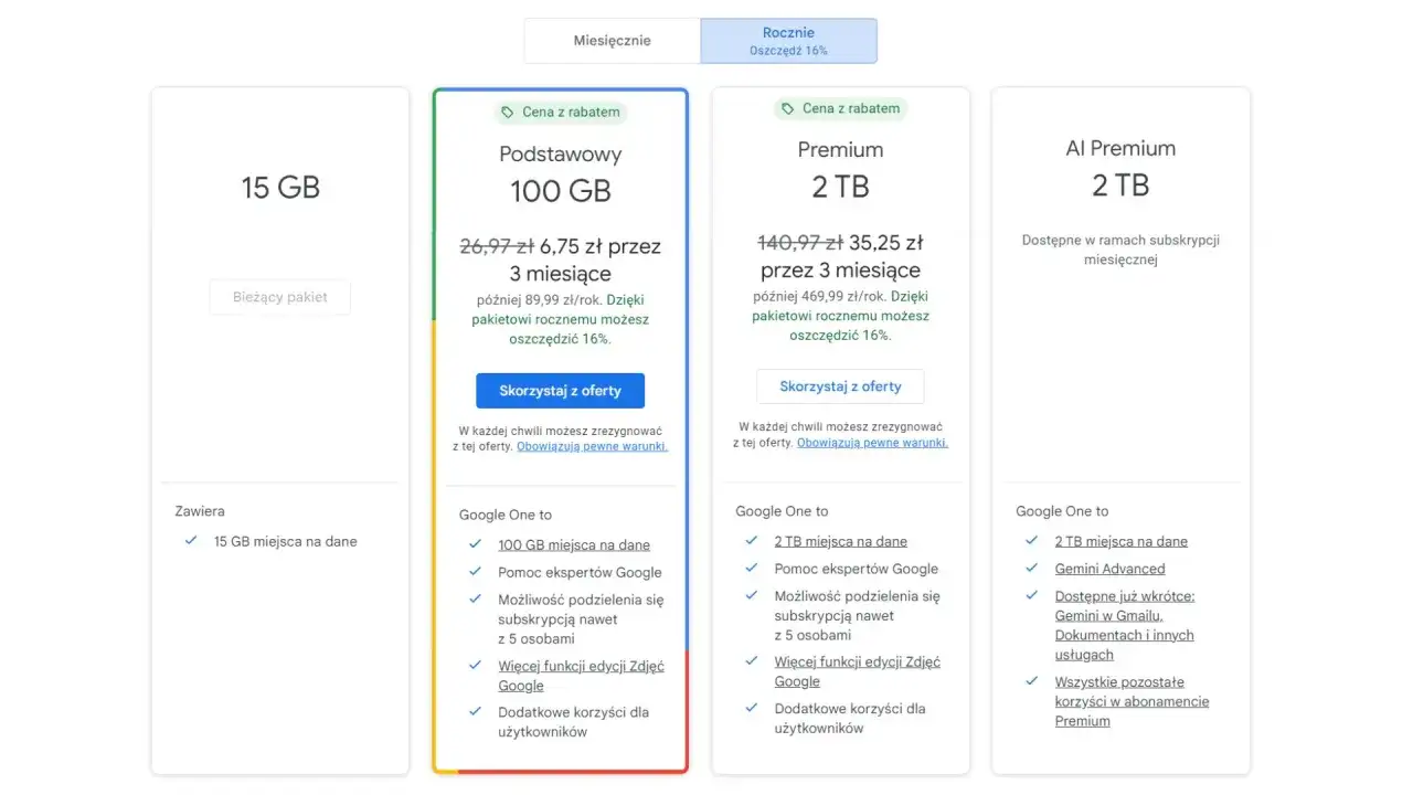 Google One: Więcej niż Dysk? Co to jest, cennik, AI i korzyści