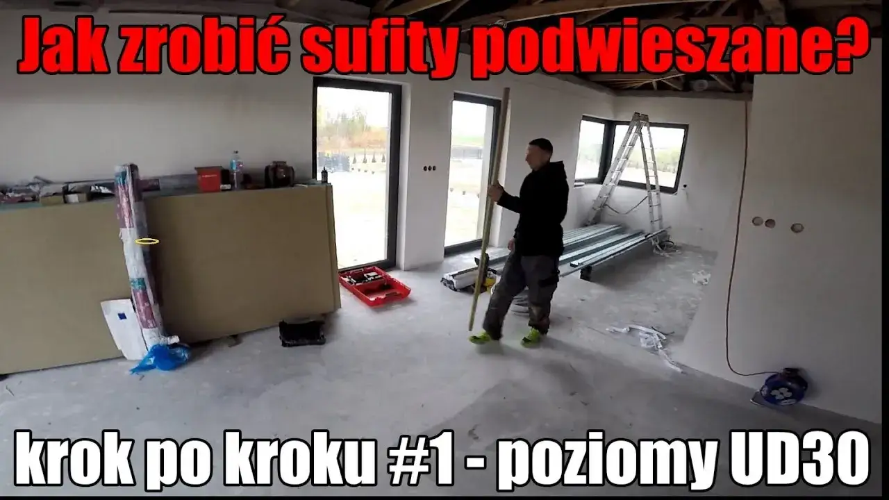 Sufit podwieszany w salonie: Poradnik DIY krok po kroku