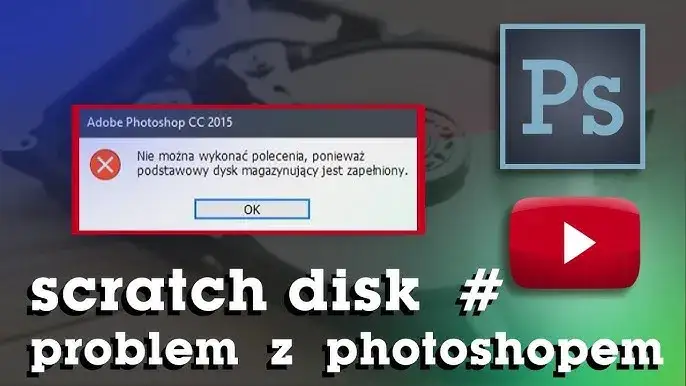 Photoshop: Dysk magazynujący pełny? Szybkie rozwiązanie błędu