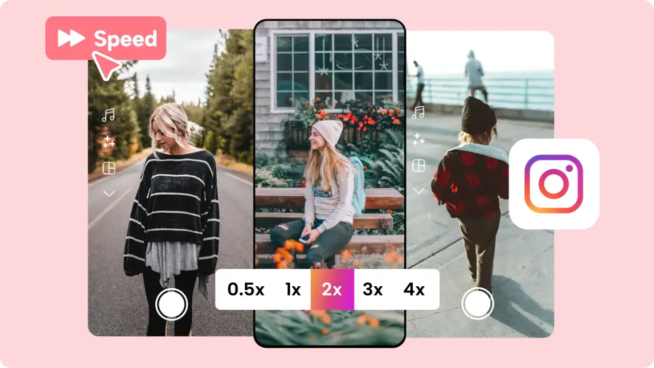 W jakiej aplikacji przyspieszyć film? Instagram pozwala na edycję prędkości wideo, od 0.5x do 4x.