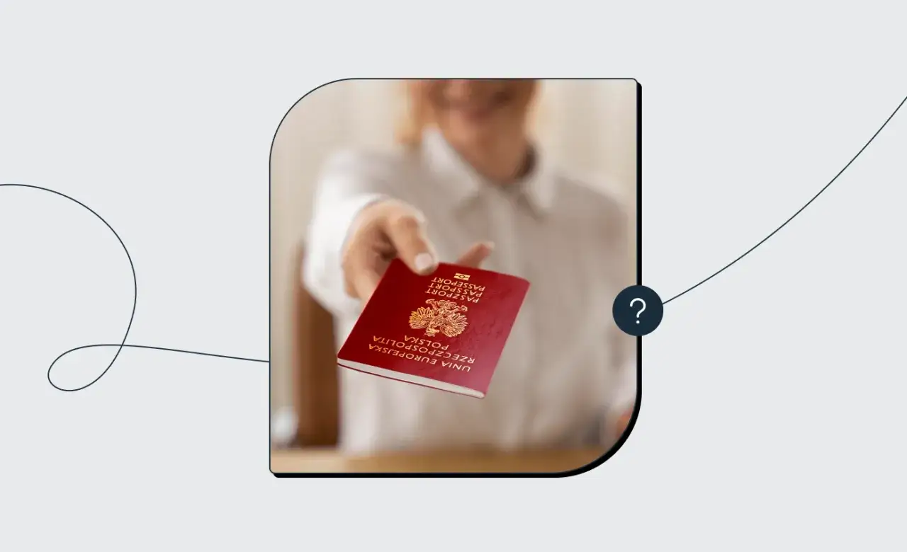 Dłoń podaje czerwony paszport. Czy ktoś może odebrać za mnie paszport?