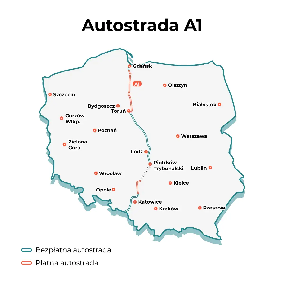 Długość autostrady A1 w km – wszystko, co musisz wiedzieć o jej przebiegu