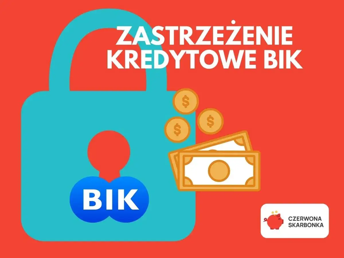 Zabezpiecz swoje finanse! Ikona kłódki z napisem BIK i symbolami pieniędzy sugeruje zastrzeżenie kredytowe.