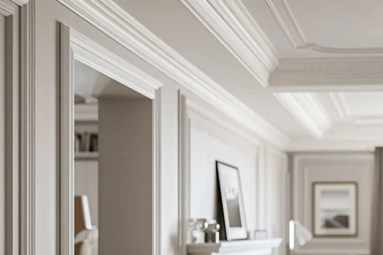 Elegancka listwa przysufitowa LED podkreśla architekturę wnętrza, tworząc subtelne światło.