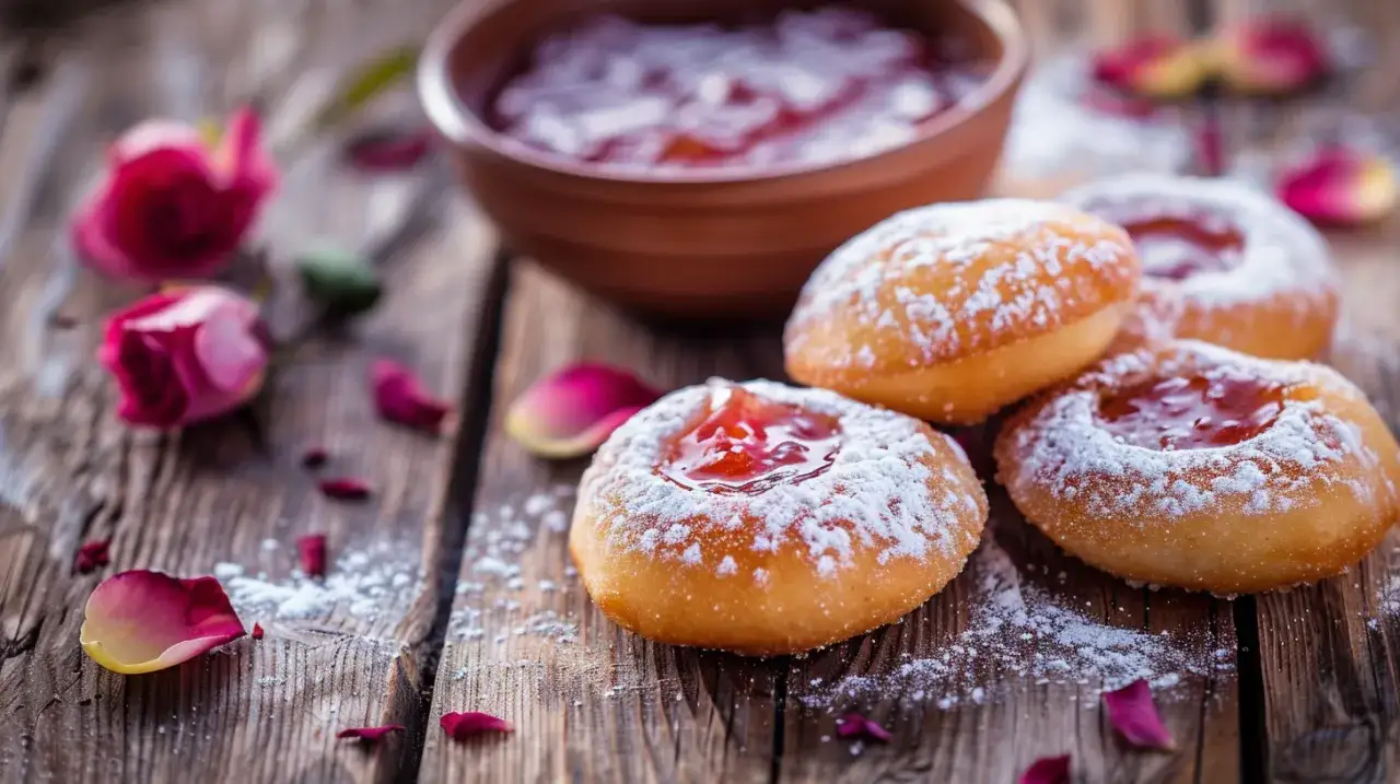 Pączki z różą - Przepis na pyszne pączki z różanym nadzieniem