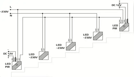 Jak podłączyć oświetlenie schodowe z dwoma czujnikami ruchu bez błędów