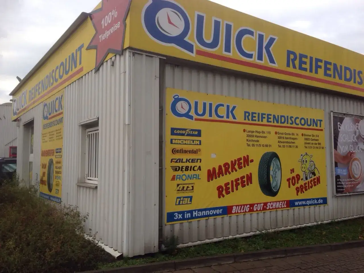 Schnelle Reifen und Service in Garbsen bei Quick Reifendiscount