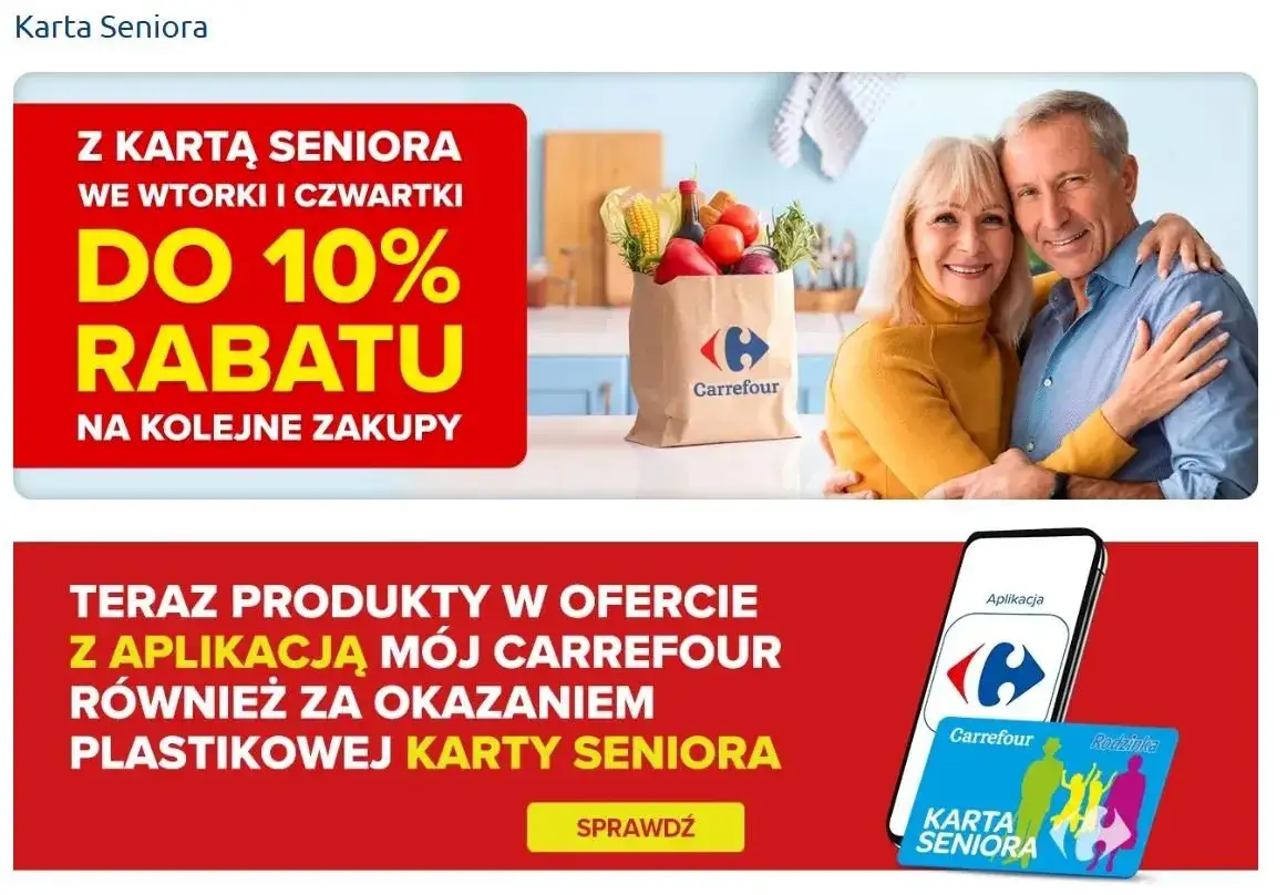 Karta Seniora Carrefour: Jak wyrobić i oszczędzać do 10%?