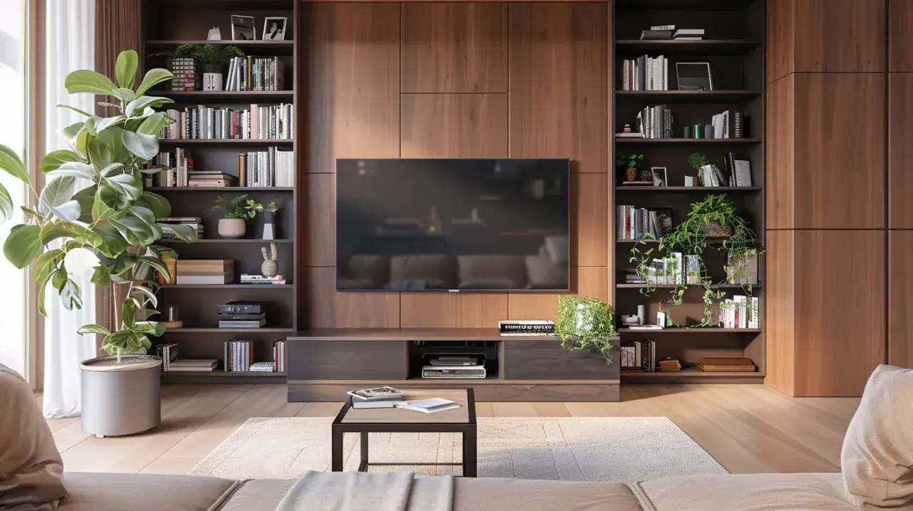 Regał na telewizor i książki: Jak wybrać funkcjonalny regał z miejscem na TV?