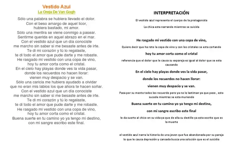 Letra de con el vestido azul: emoción y significado detrás de la canción