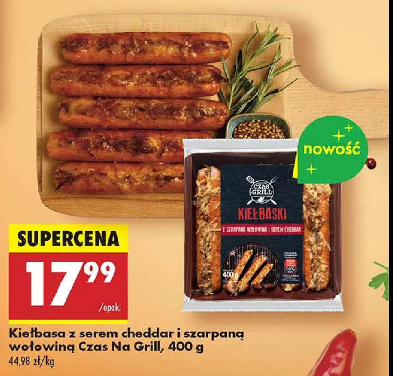Kiełbasa z serem Biedronka – najlepsze promocje i dostępne smaki