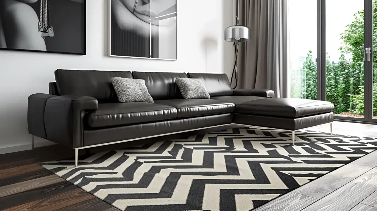 Dywan beżowo czarny: Jak wybrać idealny dywan do nowoczesnego salonu?