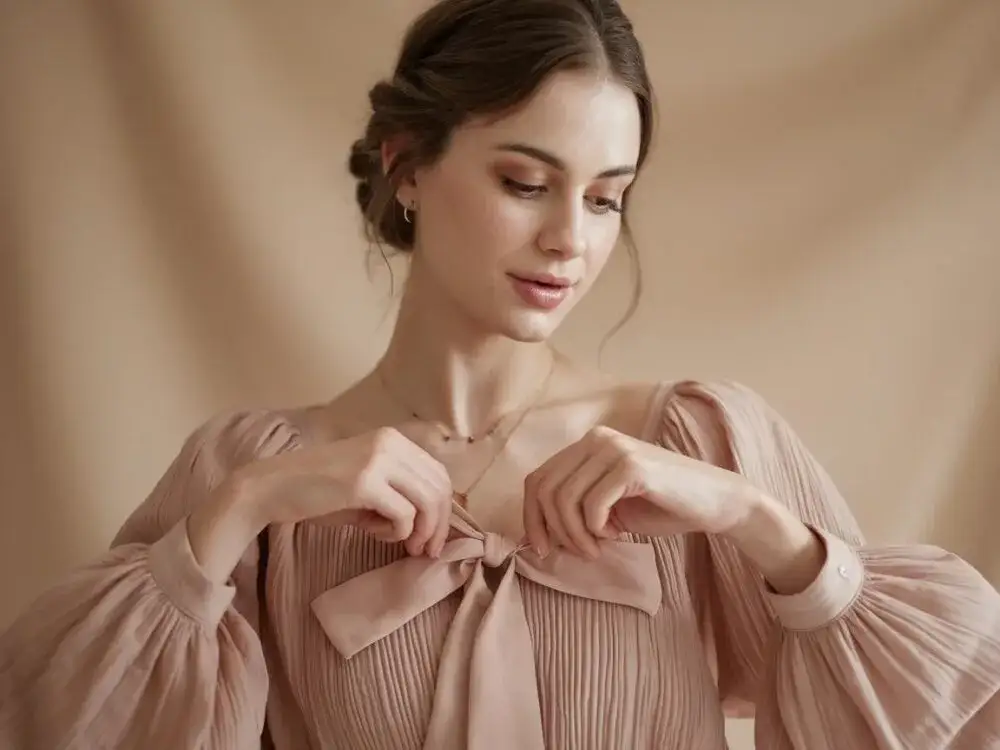 Jak ładnie zawiązać kokardę na bluzce, by wyglądać elegancko