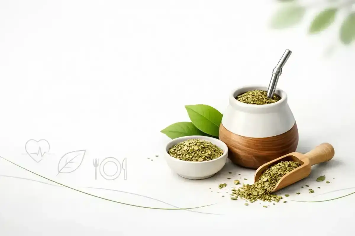 Naczynie z yerba mate, bombilla, miseczka i łopatka. Poznaj, jak działa yerba mate, naturalny napój pełen energii.