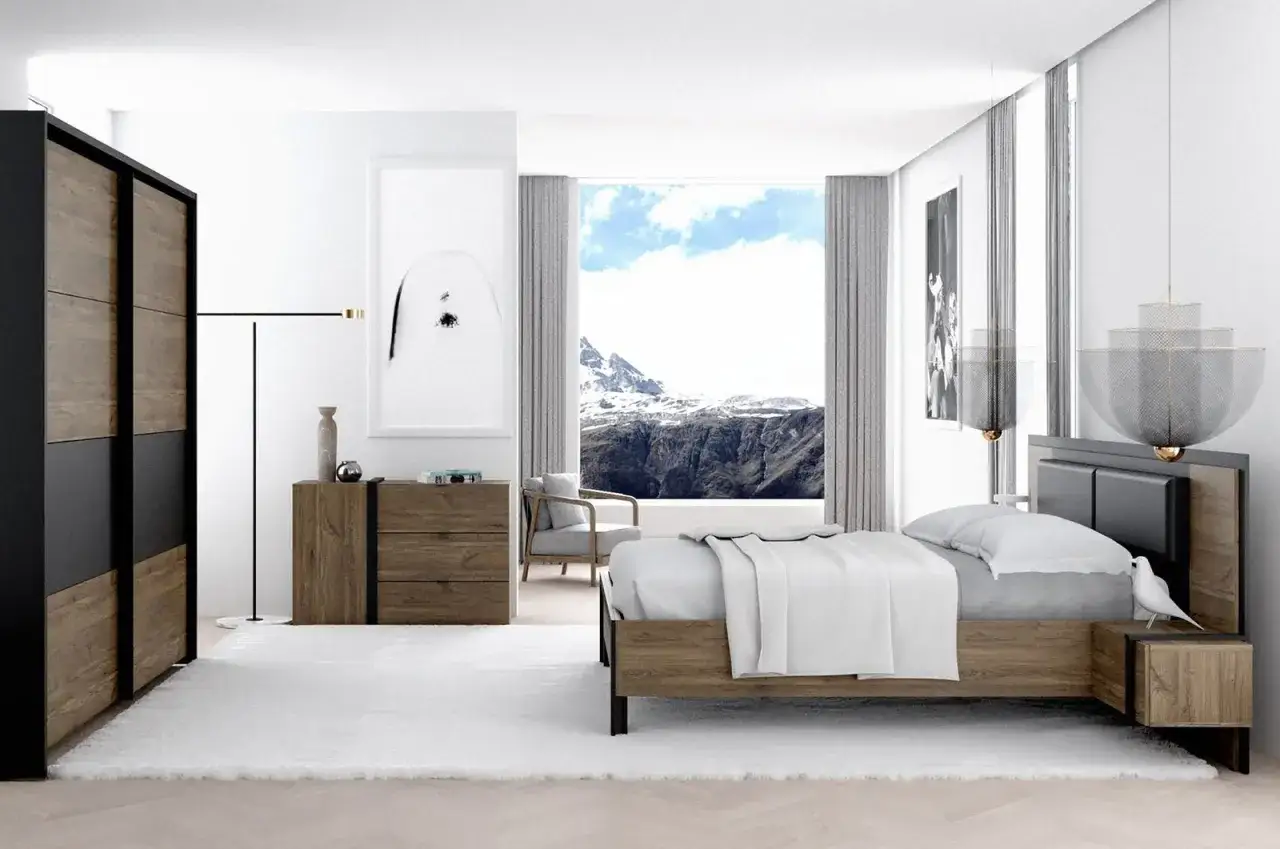 Kolor ścian w sypialni z ciemnymi meblami: Rozjaśnij lub stwórz kokon