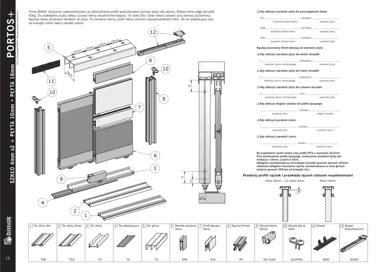 Jak obliczyć szerokość drzwi przesuwnych Sevroll? Wzór + Porady