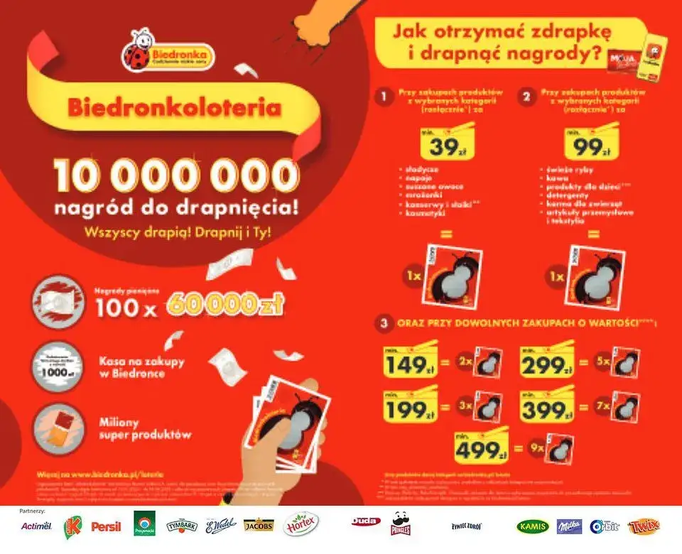 Co można wygrać w zdrapkach Biedronka? Pełna lista nagród i zasady