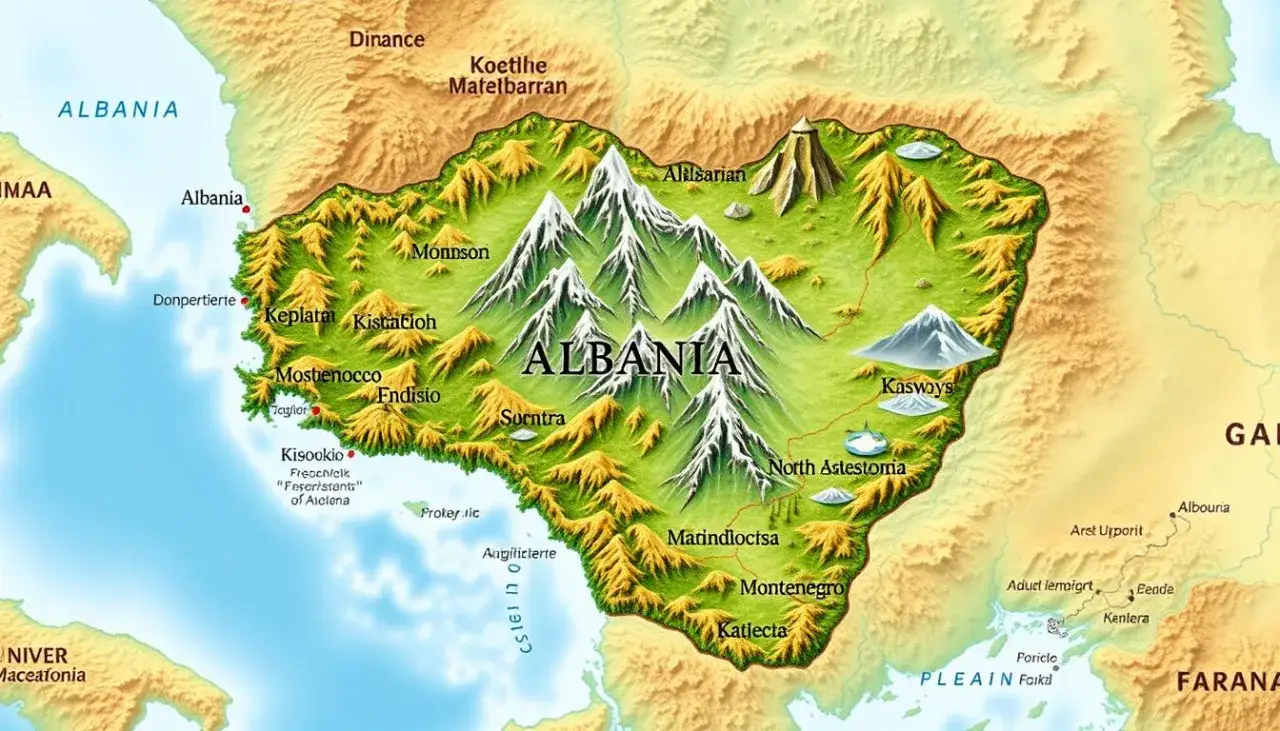 Gdzie leży Albania mapa? Odkryj jej położenie i sąsiadów