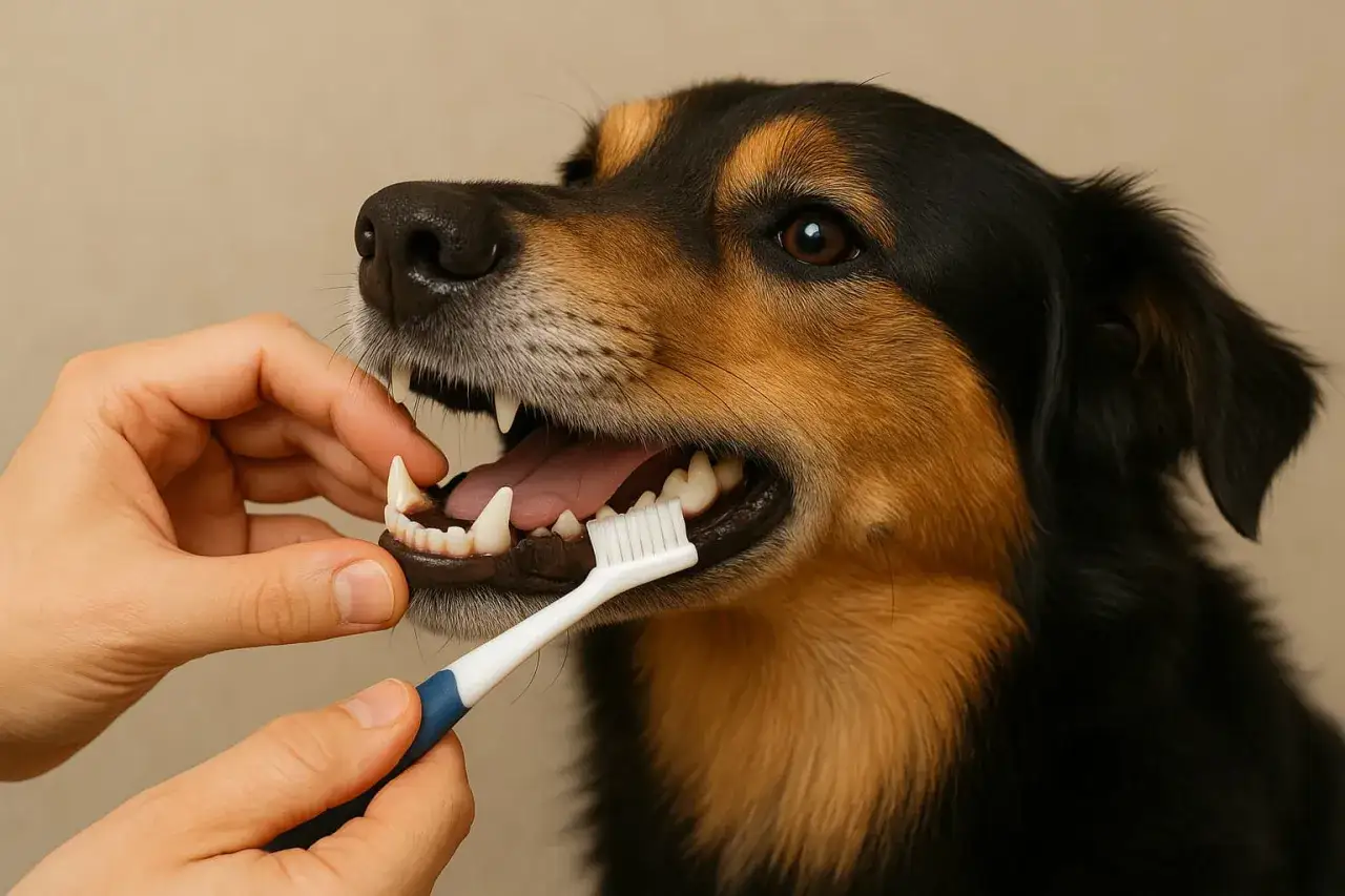 Czyszczenie zębów psa szczoteczką. Dowiedz się, czym myć psu zęby domowe sposoby, by zapewnić mu zdrowe zęby.
