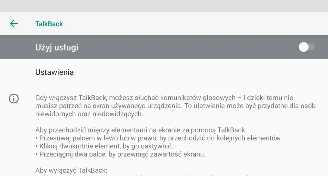 Jak wyłączyć tryb dla niewidomych i przywrócić normalne ustawienia telewizora