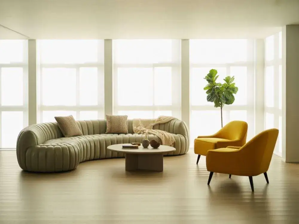 Krzesła w innym kolorze niż kanapa? Tak! Klucz do harmonii wnętrza