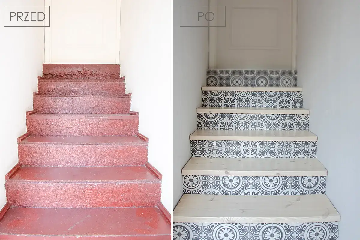 Czym pokryć stare schody? Metamorfoza DIY krok po kroku