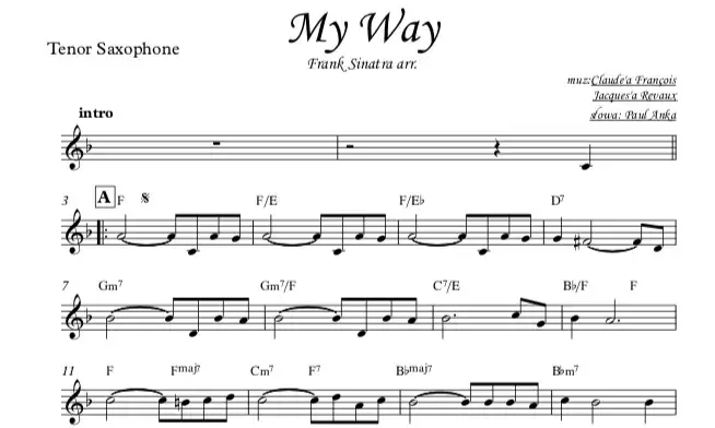 Nuty saksofonowe do dni których nie znamy – różne aranżacje