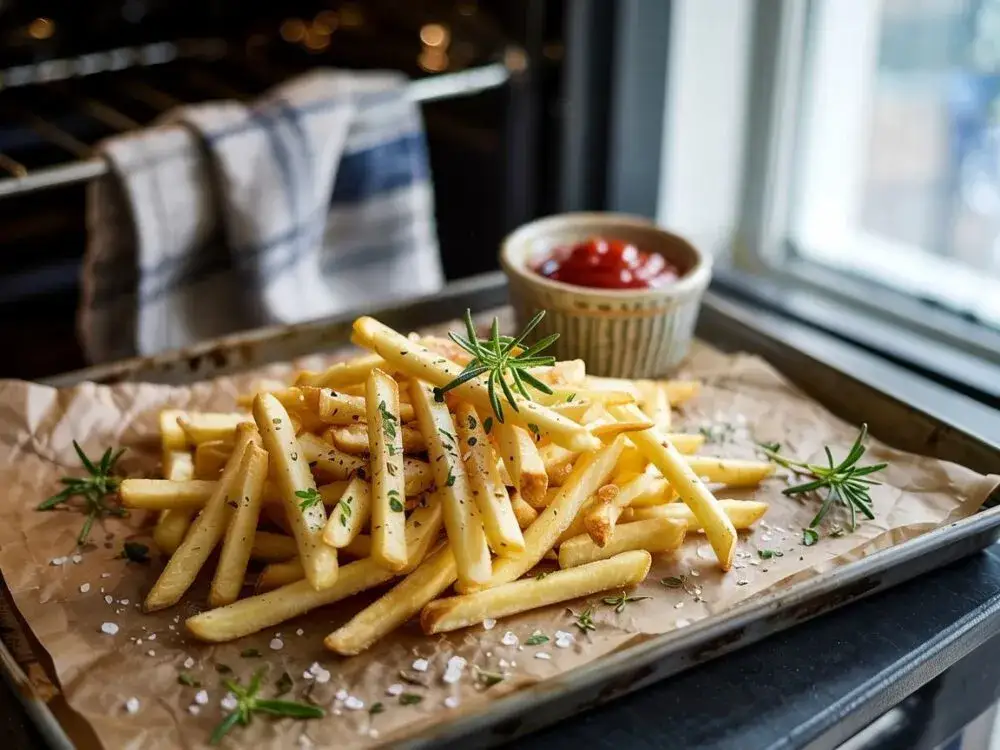 Idealnie chrupiące frytki z piekarnika? Oto jak je upiec!