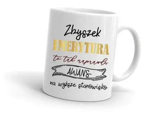 Kubek emeryta: Jaki napis rozbawi świeżo upieczonego seniora?